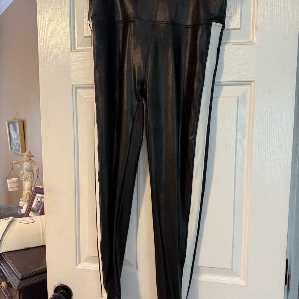 SPANX Black Faux Leather Leggings